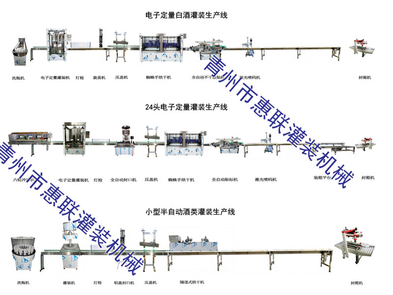 瓶裝酒灌裝機(jī)生產(chǎn)線(xiàn)